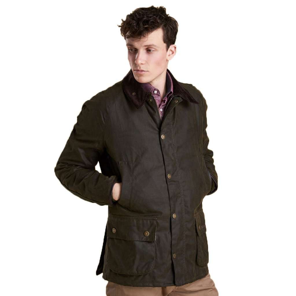 Sterling Wax Jacket in Olive by Barbour