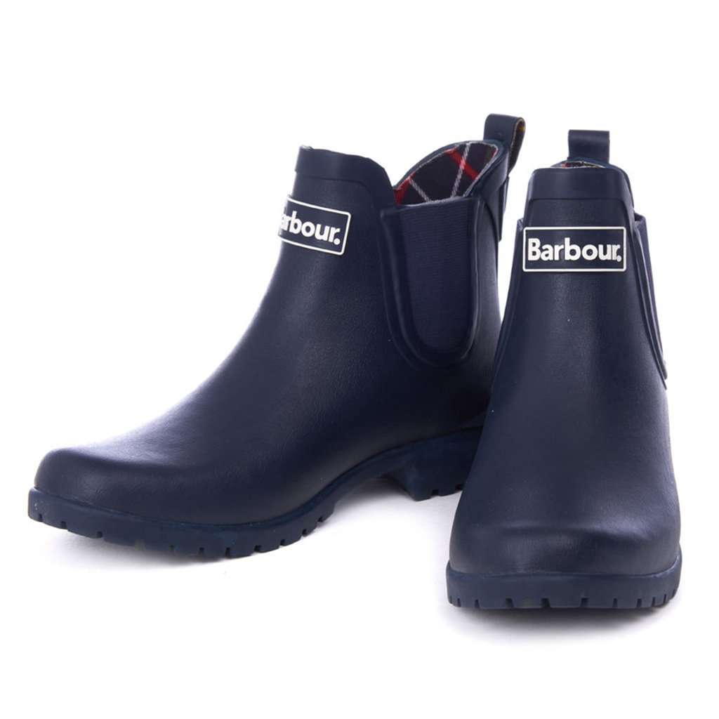 Women's Wilton Wellingtons in Navy by Barbour - Country Club Prep