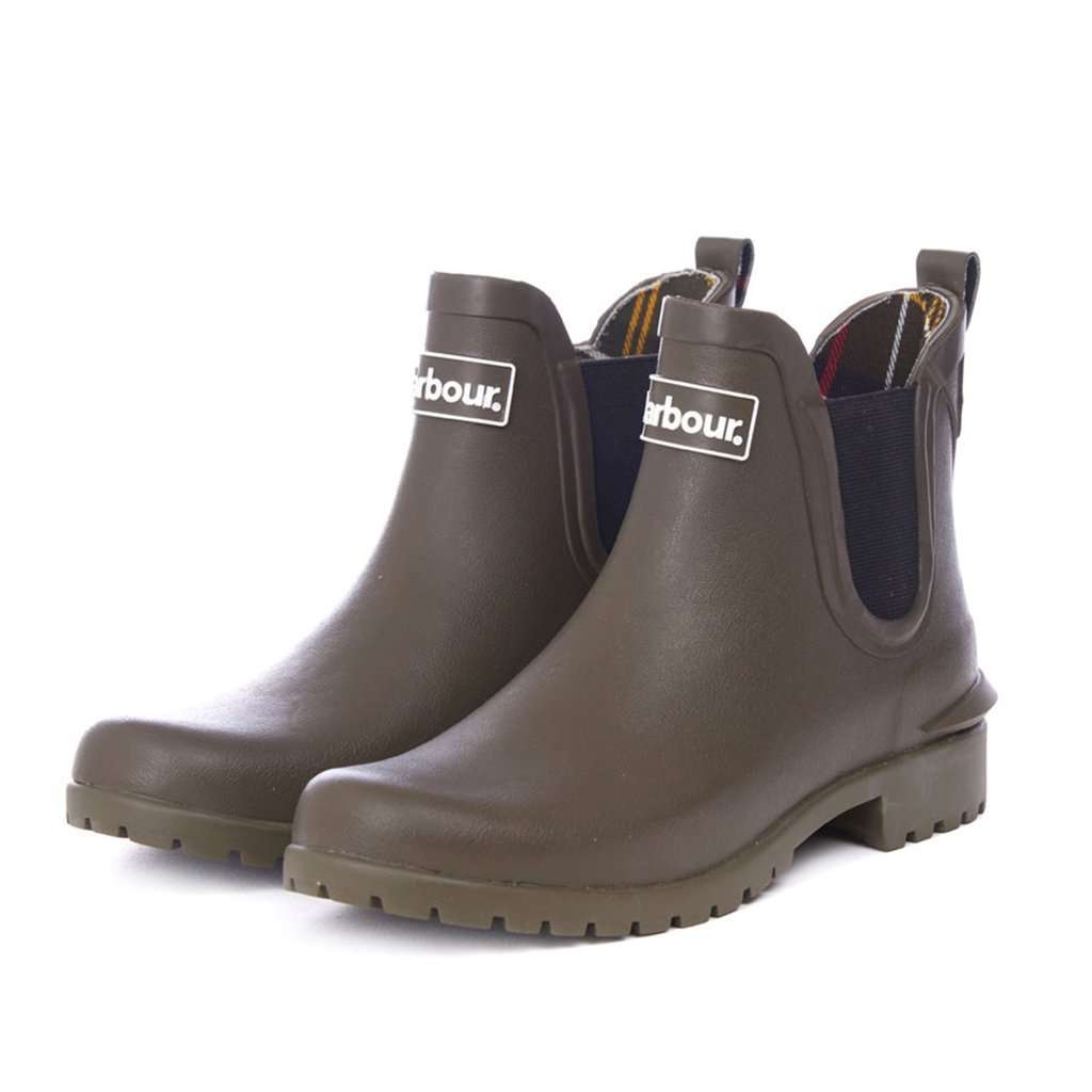 Women's Wilton Wellingtons in Olive by Barbour - Country Club Prep