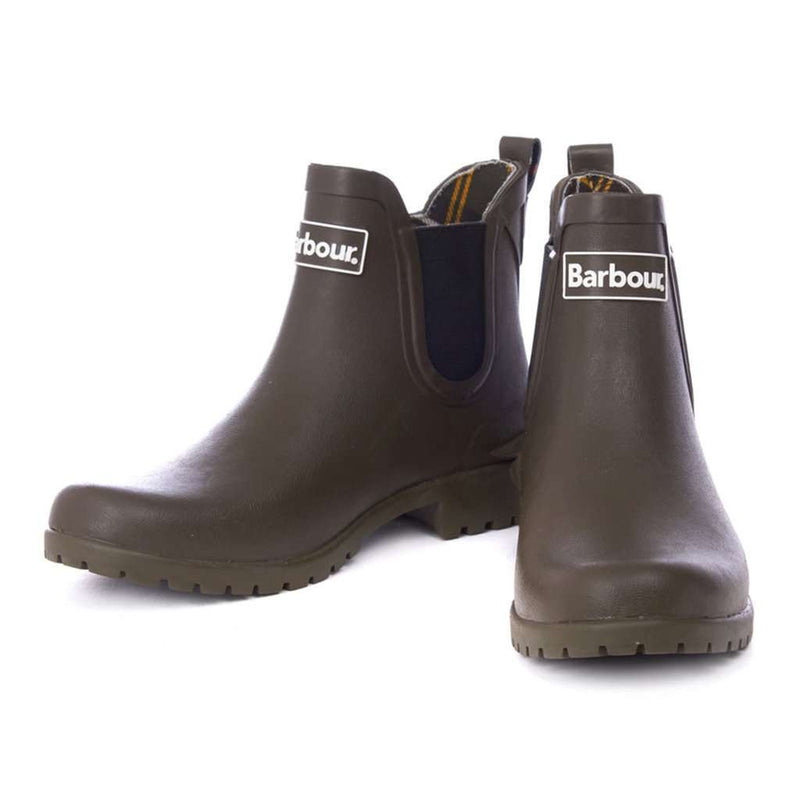 Women's Wilton Wellingtons in Olive by Barbour - Country Club Prep