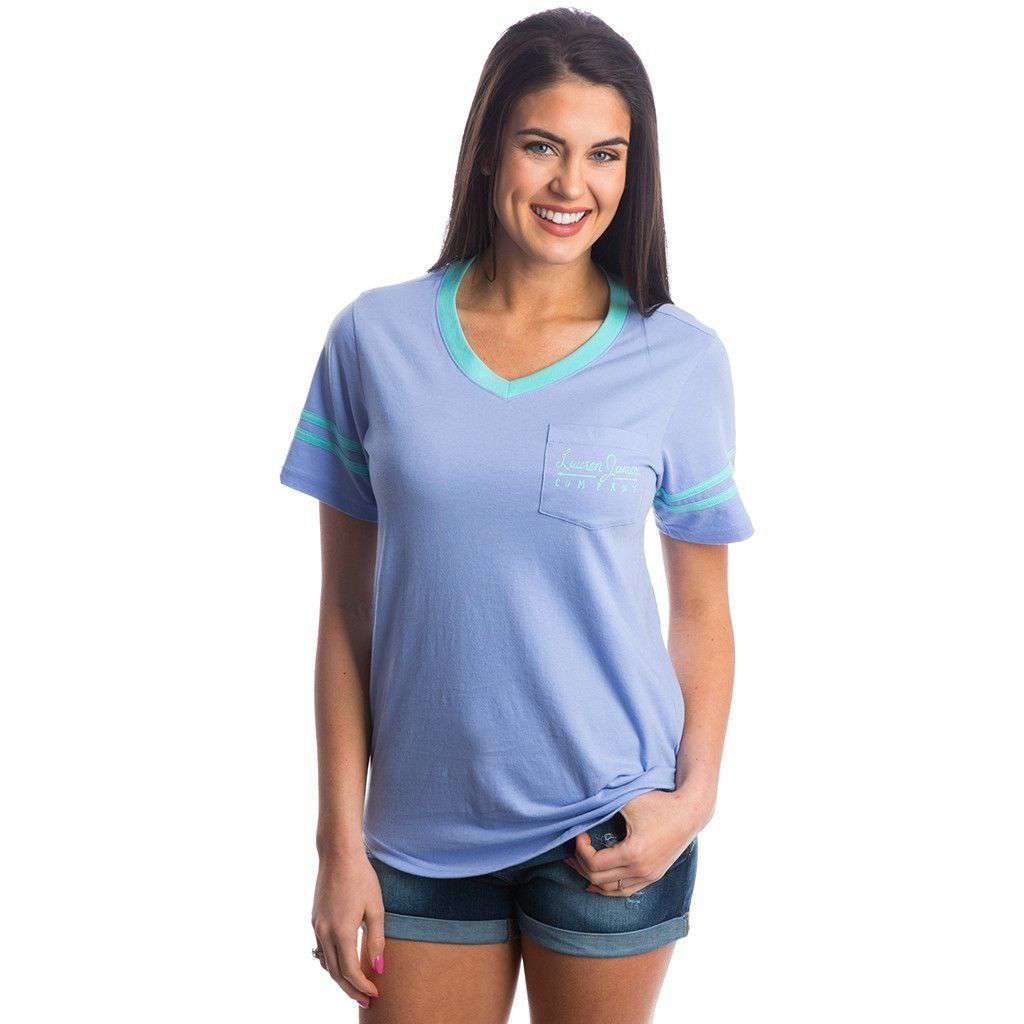 Baseball Logo Jersey in Lilac by Lauren James - Country Club Prep