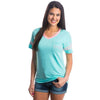 Baseball Logo Jersey in Ocean Palm by Lauren James - Country Club Prep
