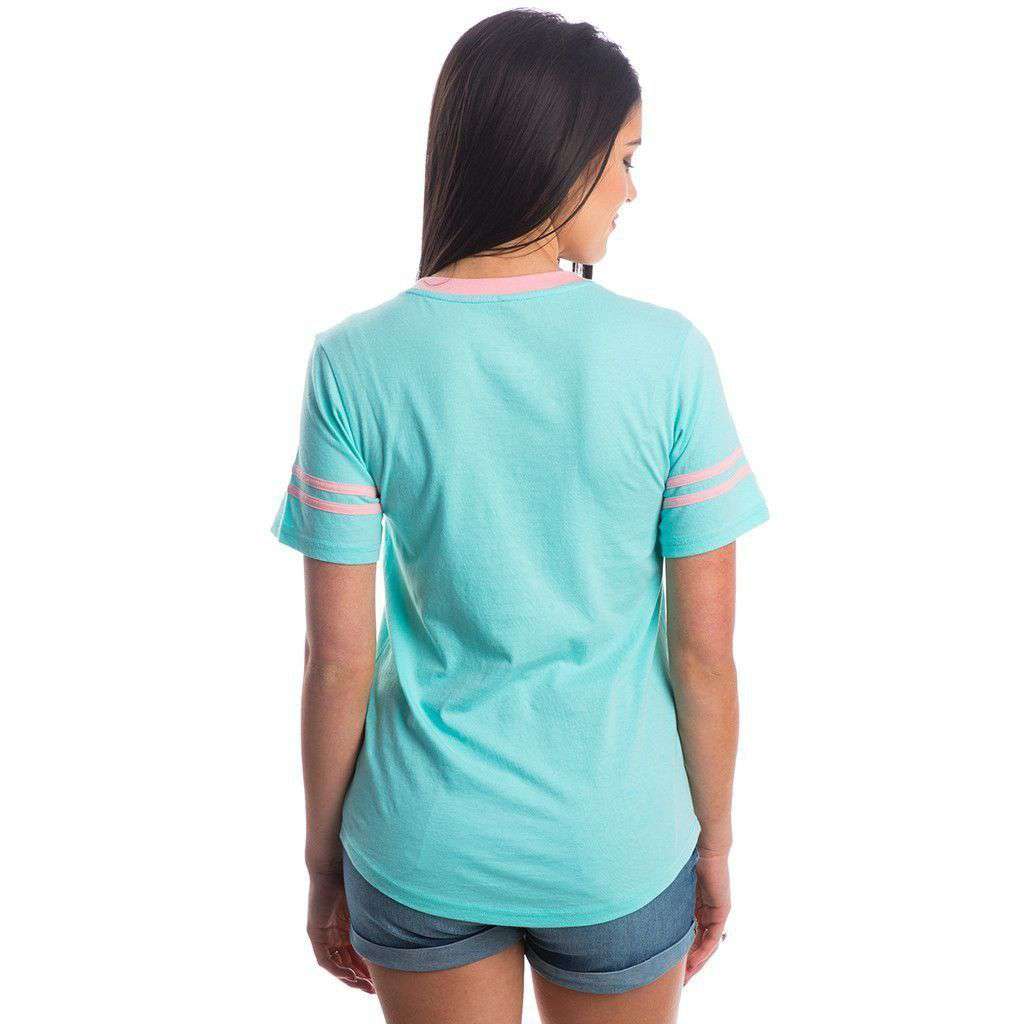 Baseball Logo Jersey in Ocean Palm by Lauren James - Country Club Prep