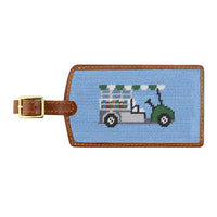 Beverage Cart Needlepoint Luggage Tag by Smathers & Branson - Country Club Prep