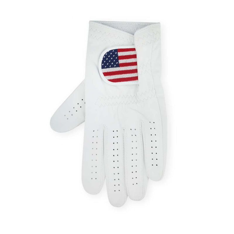 Big American Flag Needlepoint Golf Glove by Smathers & Branson - Country Club Prep