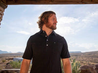 Top-Shelf Players Shirt in Black by Criquet - Country Club Prep