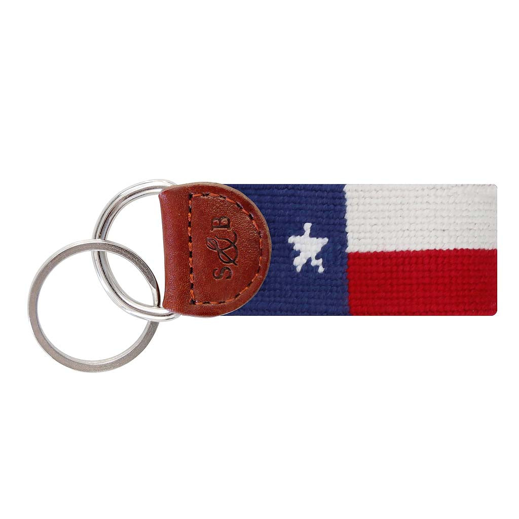 Big Texas Flag Needlepoint Key Fob by Smathers & Branson - Country Club Prep