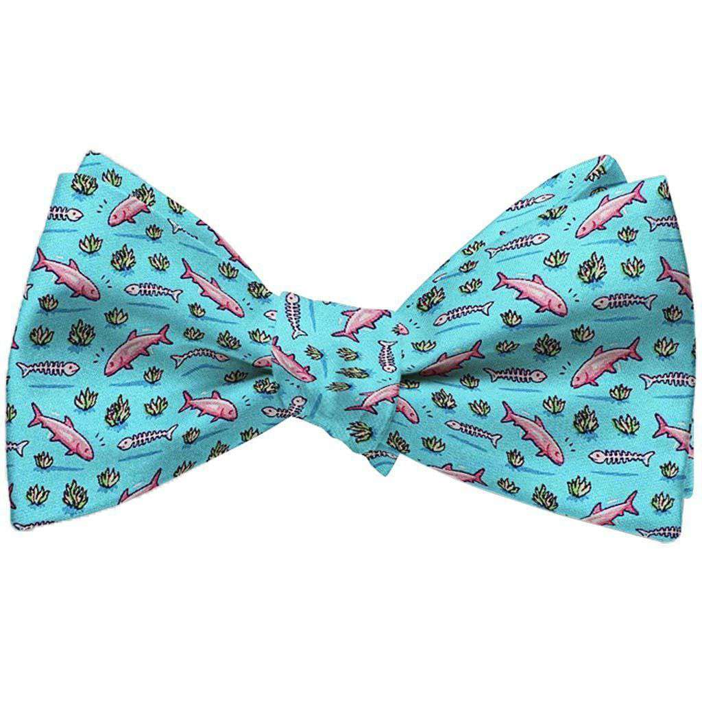 Bonefish Flats Bow Tie in Turquoise by Bird Dog Bay - Country Club Prep
