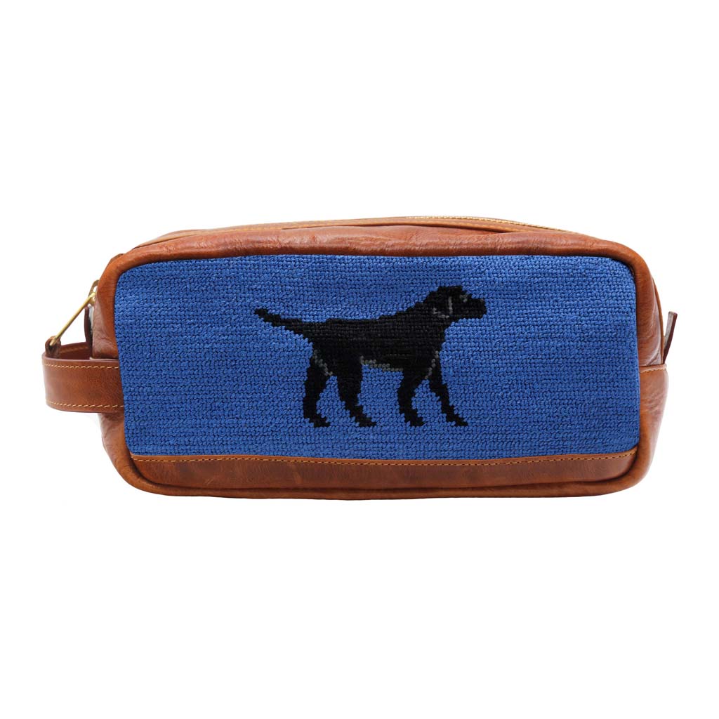 Black Lab Needlepoint Toiletry Bag by Smathers & Branson - Country Club Prep