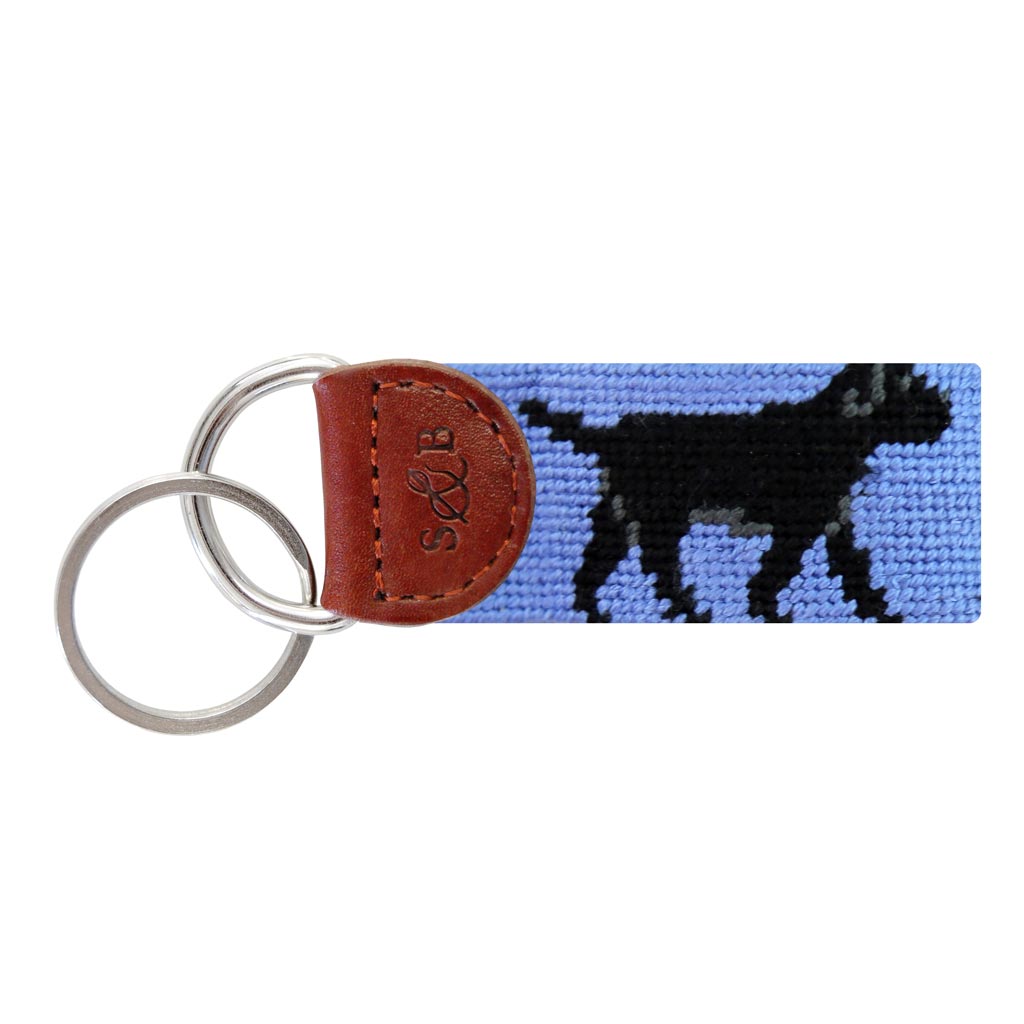 Black Lab Needlepoint Key Fob by Smathers & Branson - Country Club Prep