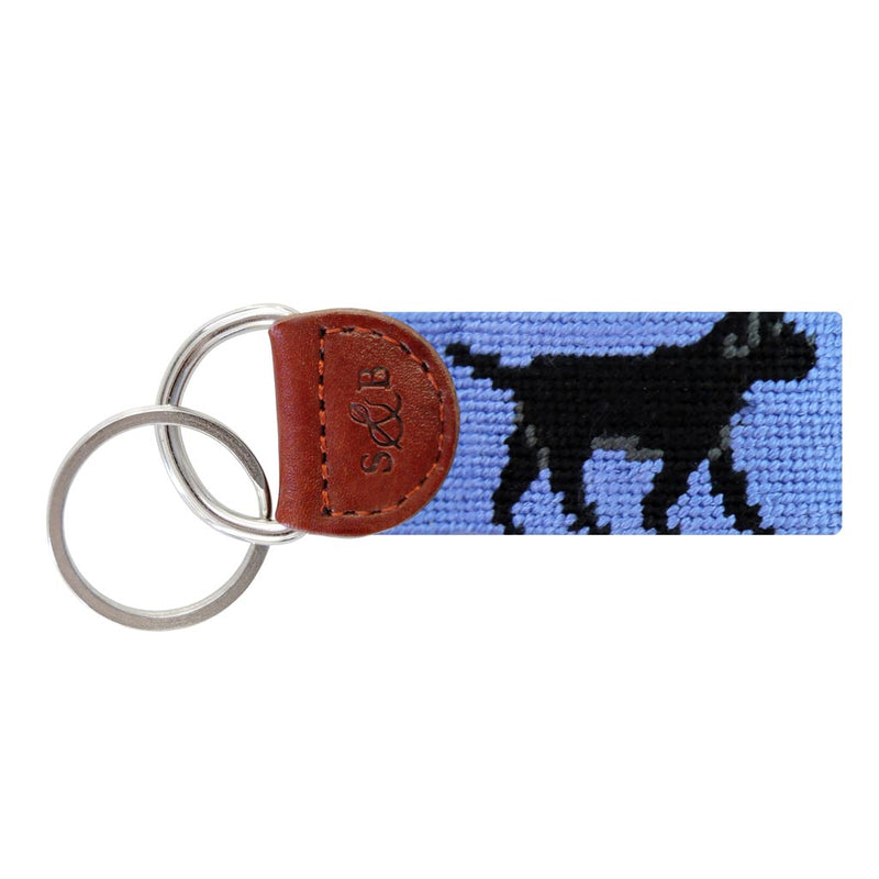 Black Lab Needlepoint Key Fob by Smathers & Branson - Country Club Prep