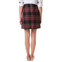 Black Stewart Plaid Ali Skirt by Castaway Clothing - Country Club Prep