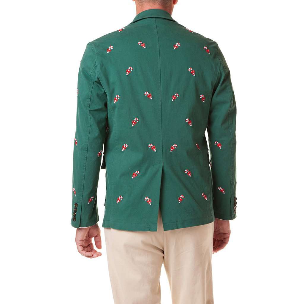 Spinnaker Blazer with Embroidered Candy Canes by Castaway Clothing - Country Club Prep