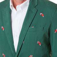 Spinnaker Blazer with Embroidered Candy Canes by Castaway Clothing - Country Club Prep