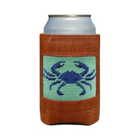 Blue Crab Needlepoint Can Cooler by Smathers & Branson - Country Club Prep