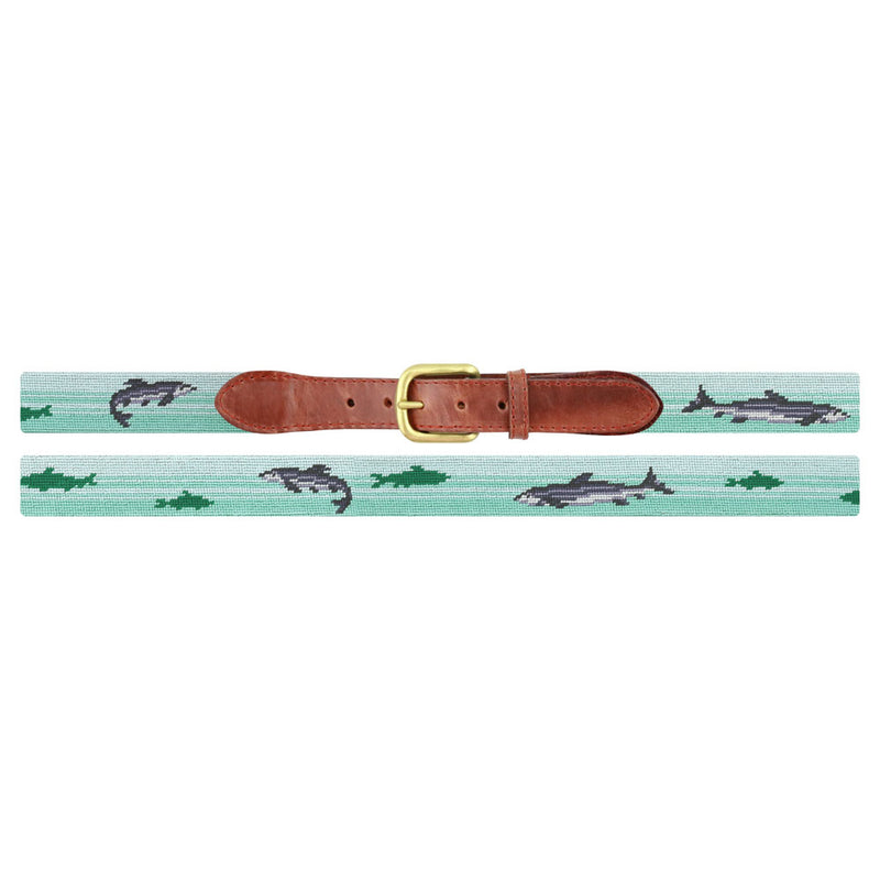 Bonefish Flats Needlepoint Belt by Smathers & Branson - Country Club Prep