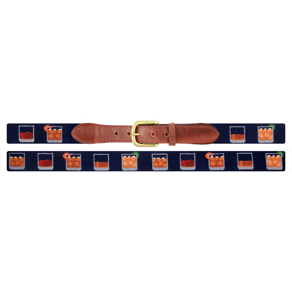 Bourbon Five Ways Needlepoint Belt by Smathers & Branson - Country Club Prep