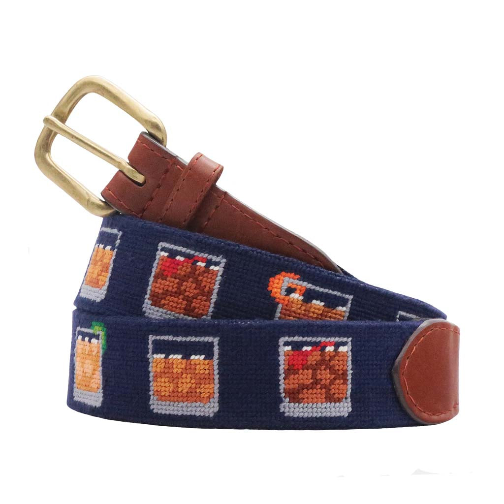 Bourbon Five Ways Needlepoint Belt by Smathers & Branson - Country Club Prep