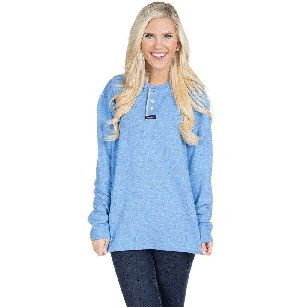 Boyfriend Sweatshirt in Cloud Blue by Lauren James - Country Club Prep