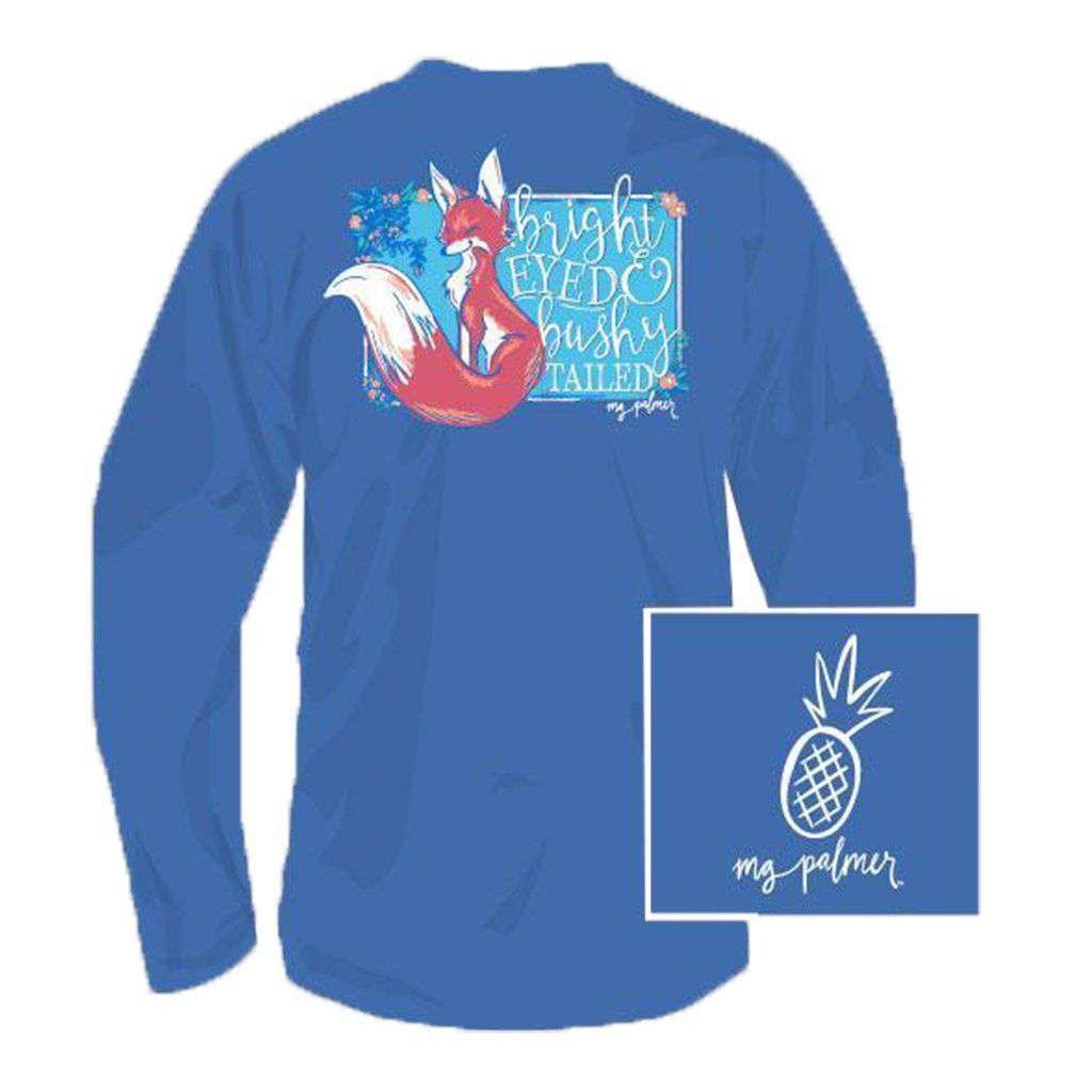 Bright Eyed Long Sleeve Tee Shirt in Royal Heather by MG Palmer - Country Club Prep