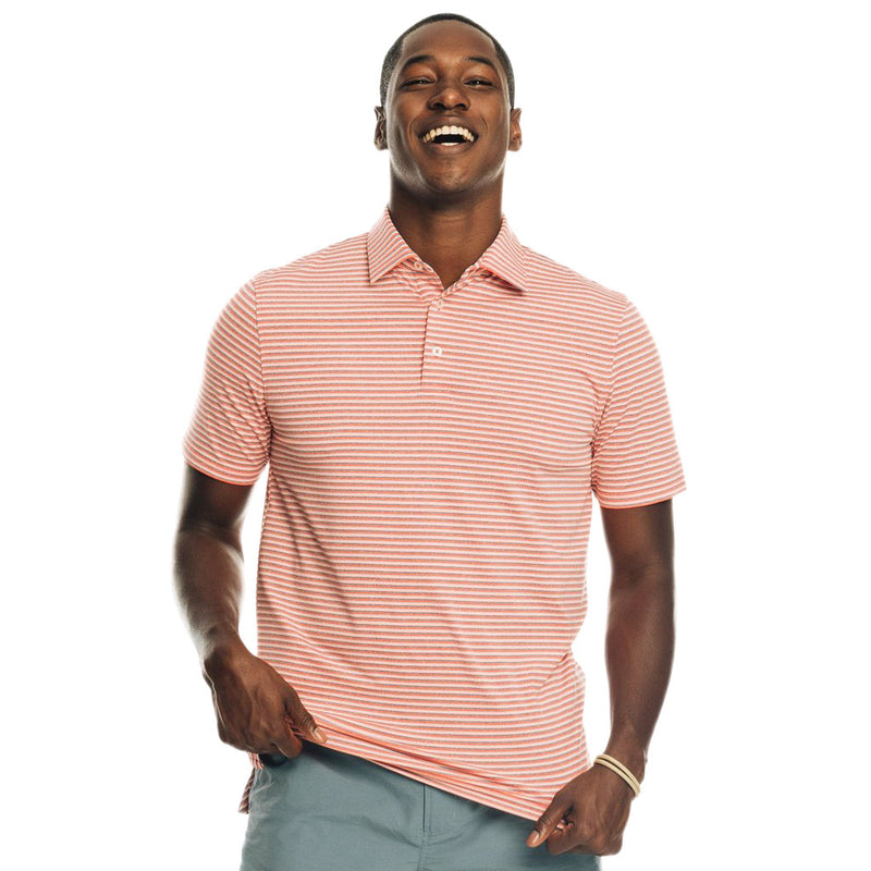 Driver Heather Micro Striped Performance Polo by Southern Tide - Country Club Prep