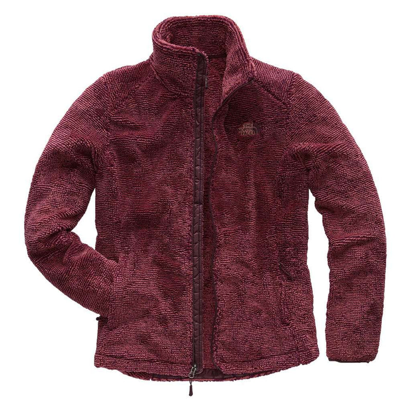 Women's Osito 2 Full Zip Jacket in Fig and Faded Rose Stripe by The North Face - Country Club Prep