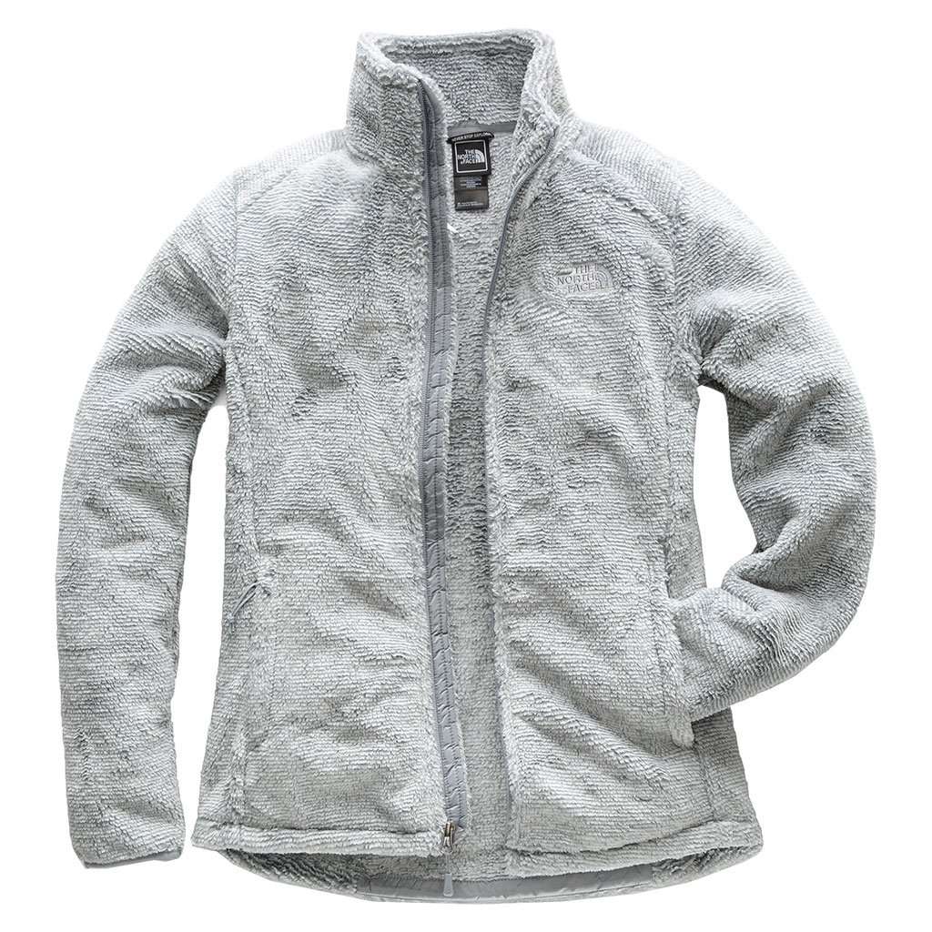 Women's Osito 2 Full Zip Jacket in High Rise Grey and Mid Grey Stripe by The North Face - Country Club Prep