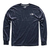 Men's Long Sleeve Red Box Tee in Urban Navy & White by The North Face - Country Club Prep