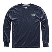 Men's Long Sleeve Red Box Tee in Urban Navy & White by The North Face - Country Club Prep
