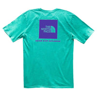 Men's Red Box Tee in Porcelain Green & Deep Blue by The North Face - Country Club Prep