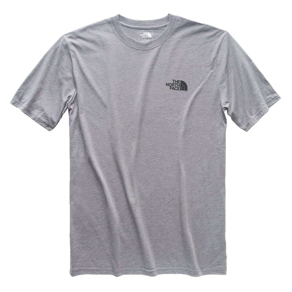 Men's Red Box Tee in Medium Grey Heather & Black by The North Face - Country Club Prep