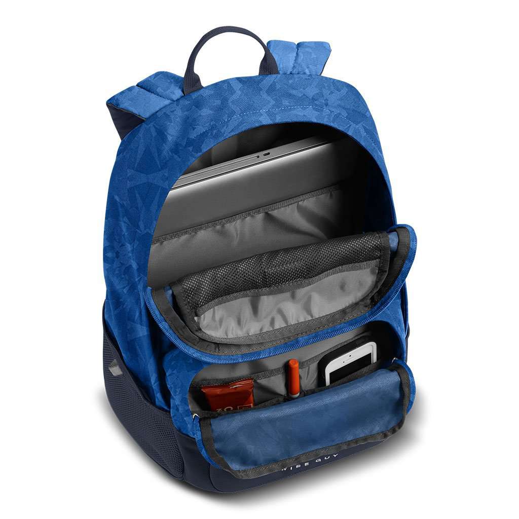 north face cosmic blue backpack The North Face Wise Guy Backpack in Turkish Sea Metric Mountain Print & Cosmic  Blue – Country Club Prep