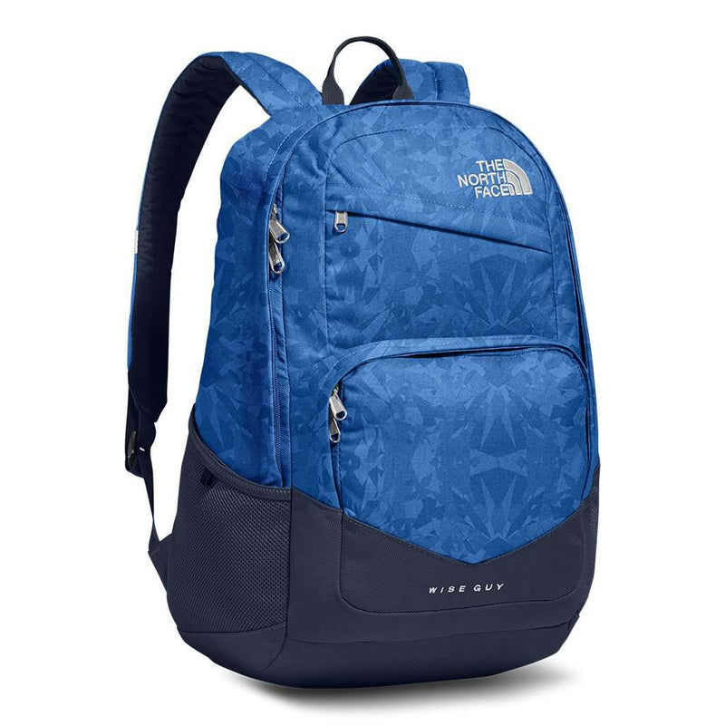 north face backpack cosmic blue The North Face Wise Guy Backpack in Turkish Sea Metric Mountain Print & Cosmic Blue – Country Club Prep