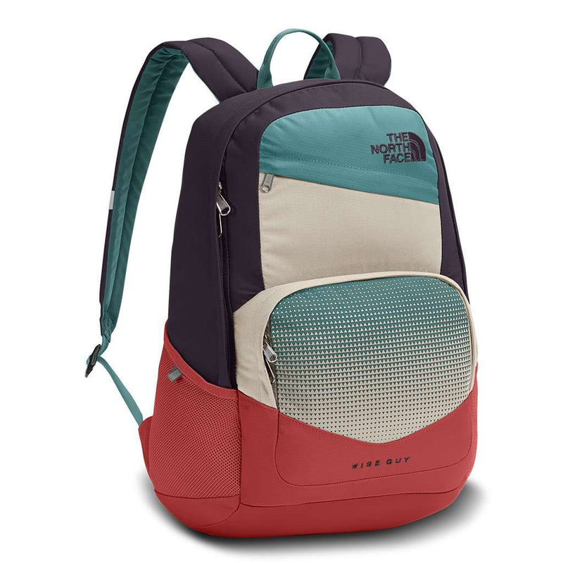 Wise Guy Backpack in Galaxy Purple & Sunbaked Red by The North Face - Country Club Prep