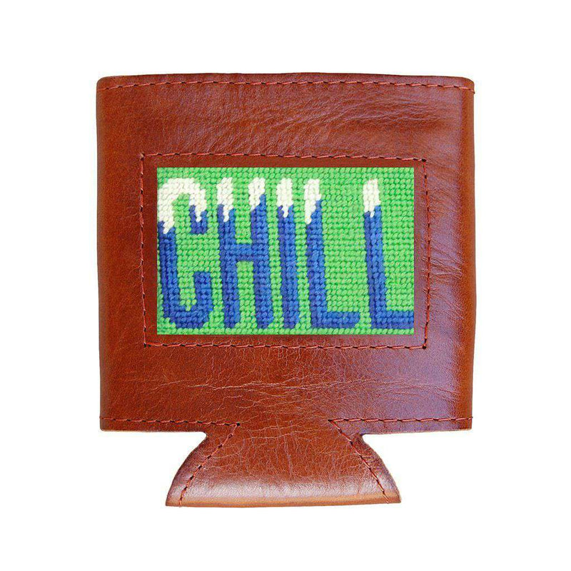 Chill Needlepoint Can Cooler in Mint by Smathers & Branson - Country Club Prep
