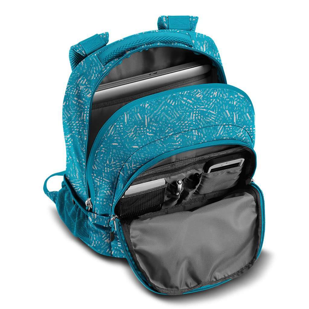 Women's Jester Backpack in Algiers Blue Leaf Print by The North Face - Country Club Prep