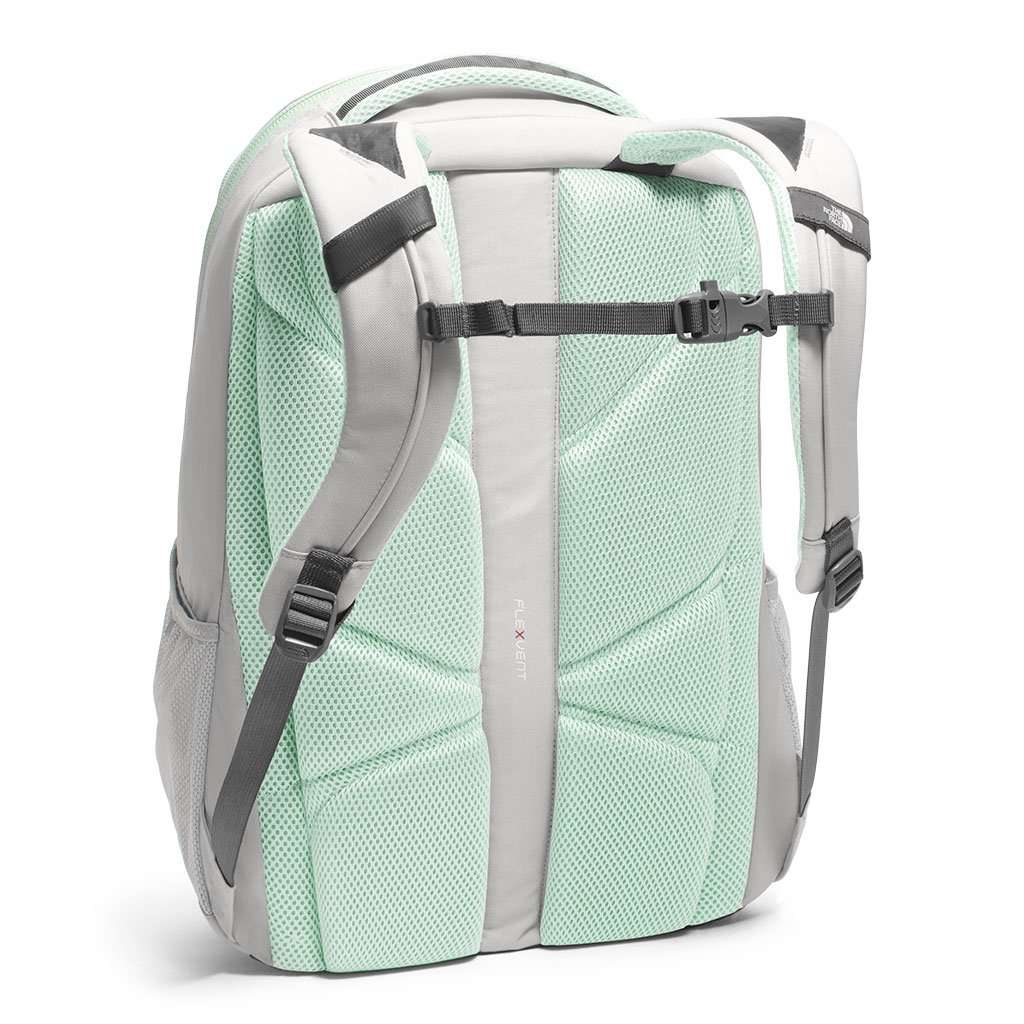 Women's Jester Backpack in Lunar Ice Grey & Subtle Green by The North Face - Country Club Prep