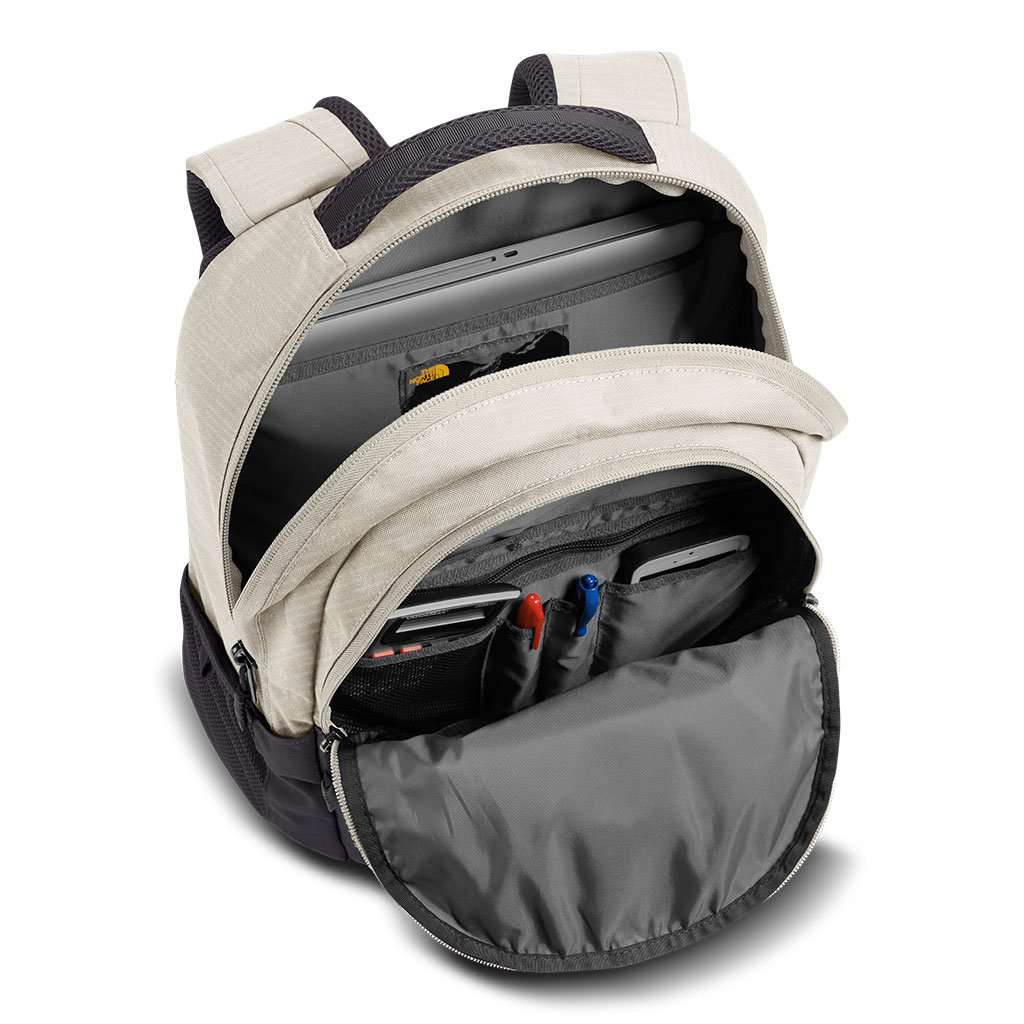 inside north face women's jester backpack The North Face Jester Backpack in Ivory Heather – Country Club Prep