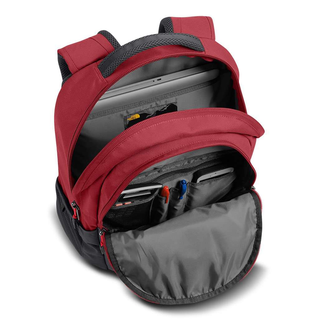 Jester Backpack in Rage Red & Asphalt Grey by The North Face - Country Club Prep