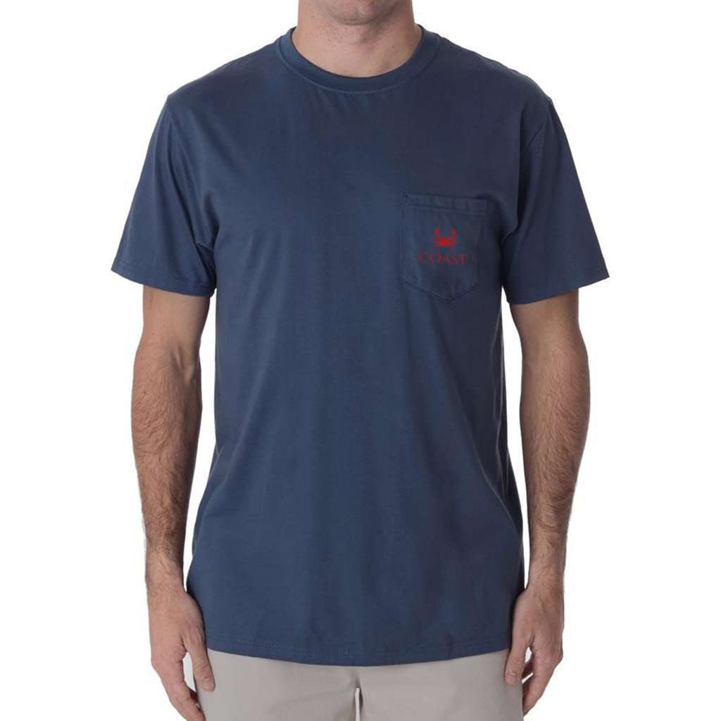 In Crab We Trust Classic Tee in Navy by Coast - Country Club Prep