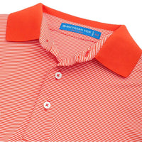 Gameday Feeder Stripe Performance Polo- Clemson University in Endzone Orange by Southern Tide - Country Club Prep