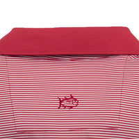 Gameday Feeder Stripe Performance Polo- University of Alabama in Crimson by Southern Tide - Country Club Prep