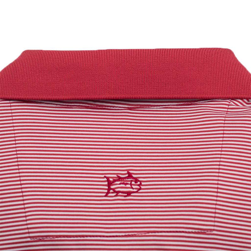 Gameday Feeder Stripe Performance Polo- University of Alabama in Crimson by Southern Tide - Country Club Prep