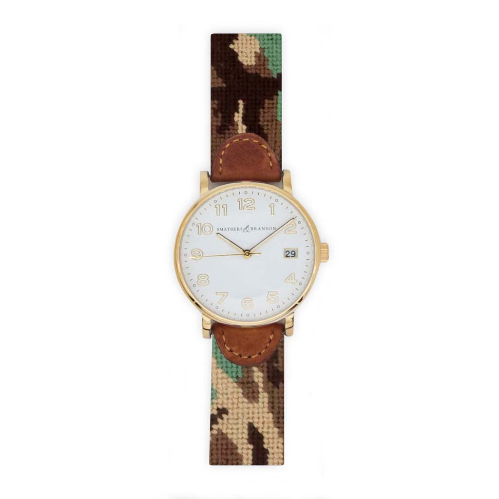 Camo Needlepoint Watch by Smathers & Branson - Country Club Prep