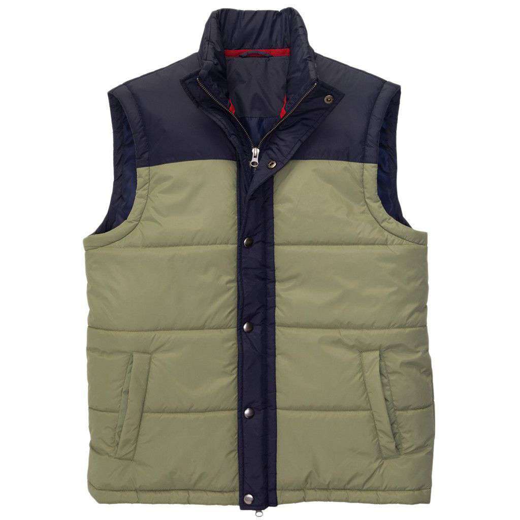 Campground Vest in Loden Frost & Navy by Southern Proper - Country Club Prep