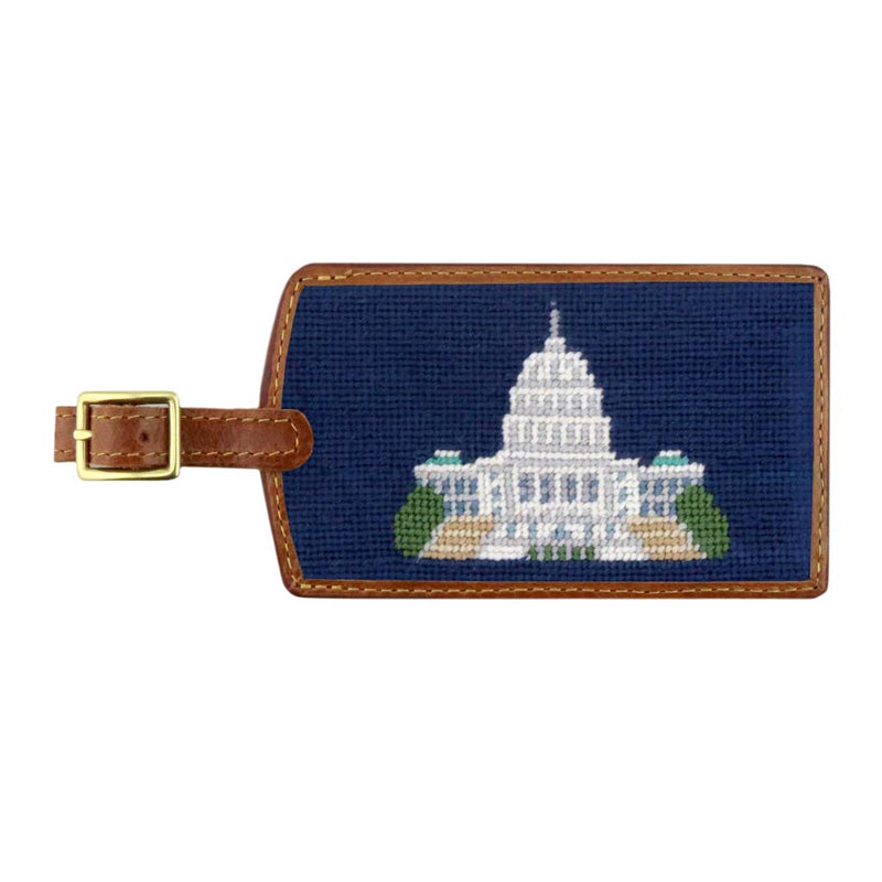 Capitol Needlepoint Luggage Tag by Smathers & Branson - Country Club Prep