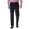 Beachcomber Corduroy Pant in Navy with Embroidered Santa Sleigh by Castaway Clothing - Country Club Prep