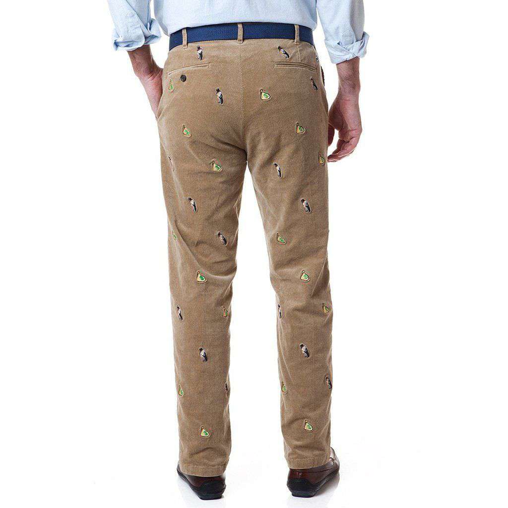 Castaway Clothing Beachcomber Corduroy Pant in Khaki with Embroidered ...
