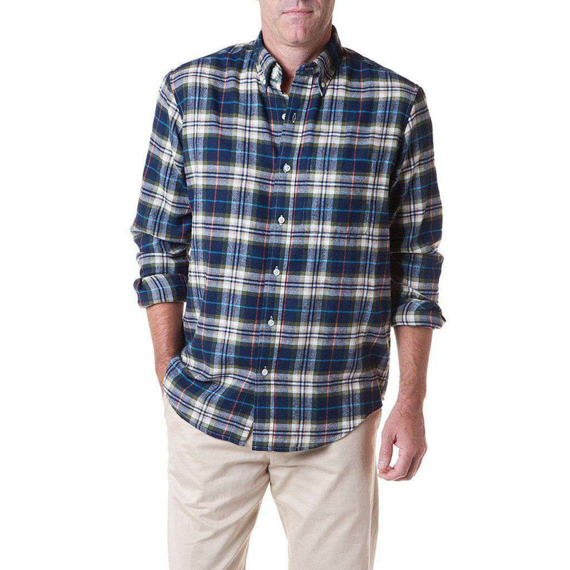 Chase Flannel Shirt in Sherwood Plaid by Castaway Clothing - Country Club Prep