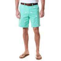 Cisco Short with Embroidered Shamrocks by Castaway Clothing - Country Club Prep